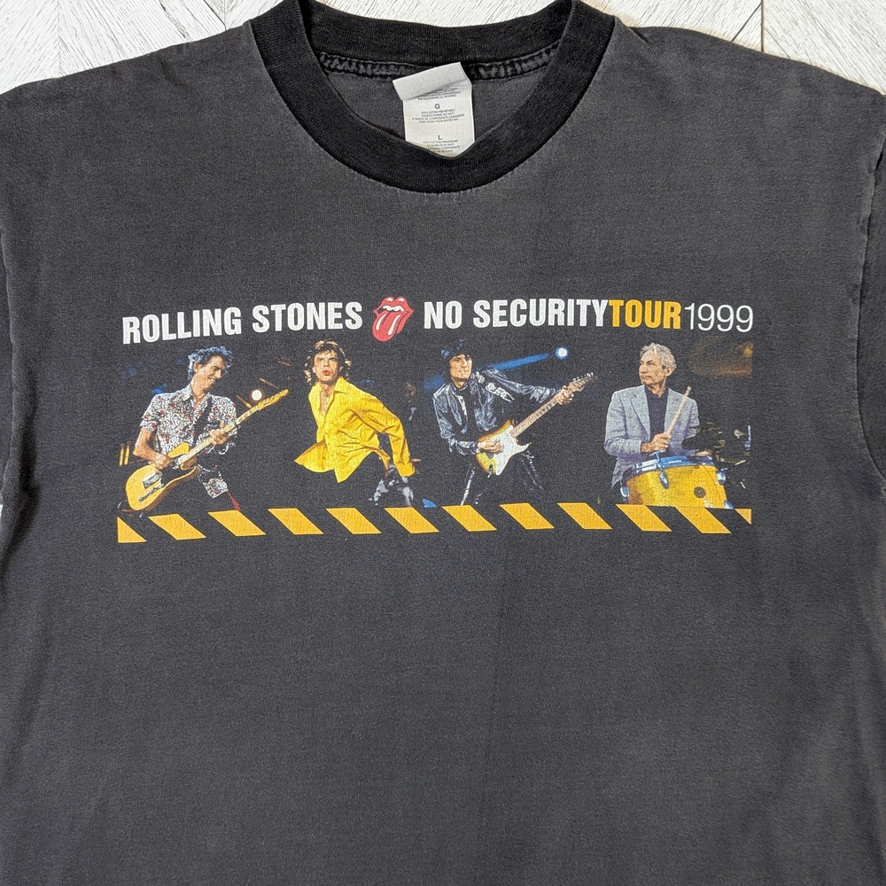 Vintage Rolling Stones No Security Concert Tour Tee Shirt from 1999 Tag Size L - Picture 2 of 6